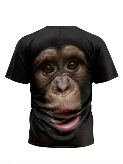 Men's Personalized 3D Gorilla Print T-shirt