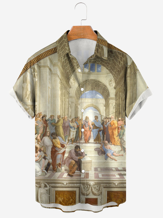 The school of Athens. The Stanza della Segnatura in the Vatican Museum Soft & Breathable Short Sleeve Shirt