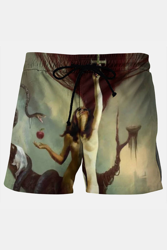 Men's Lilith Mystic Art Printing Plus Size Shorts