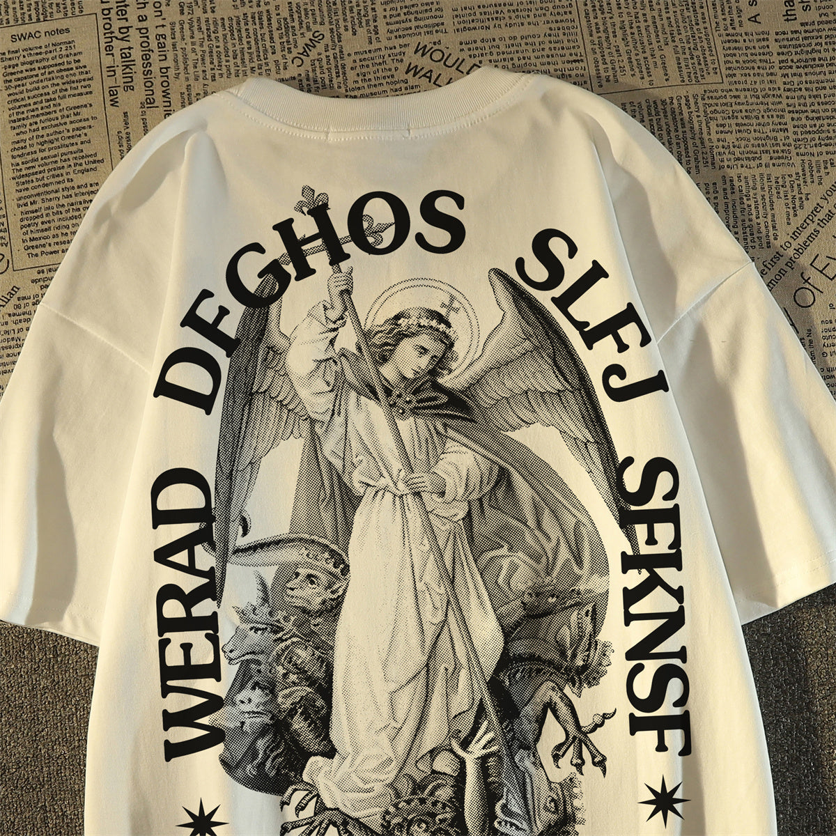 Unisex St. Michael fights the dragon cotton printed T-shirt
