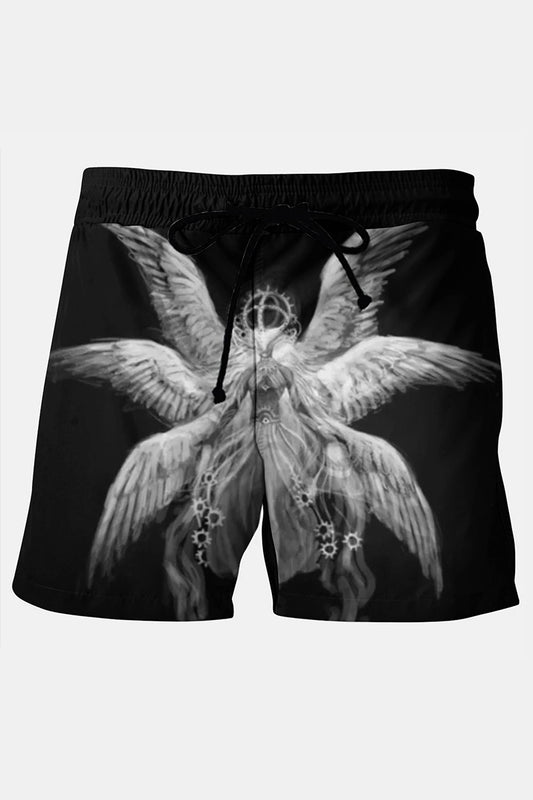 Men's Seraphim Art Abstract Print Plus Size Shorts