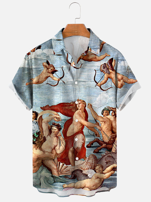 The Triumph of Galatea Art Painting Soft & Breathable Short Sleeve Shirt