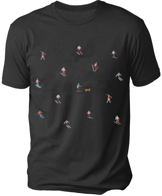 Ski Print Casual Men's T-Shirt