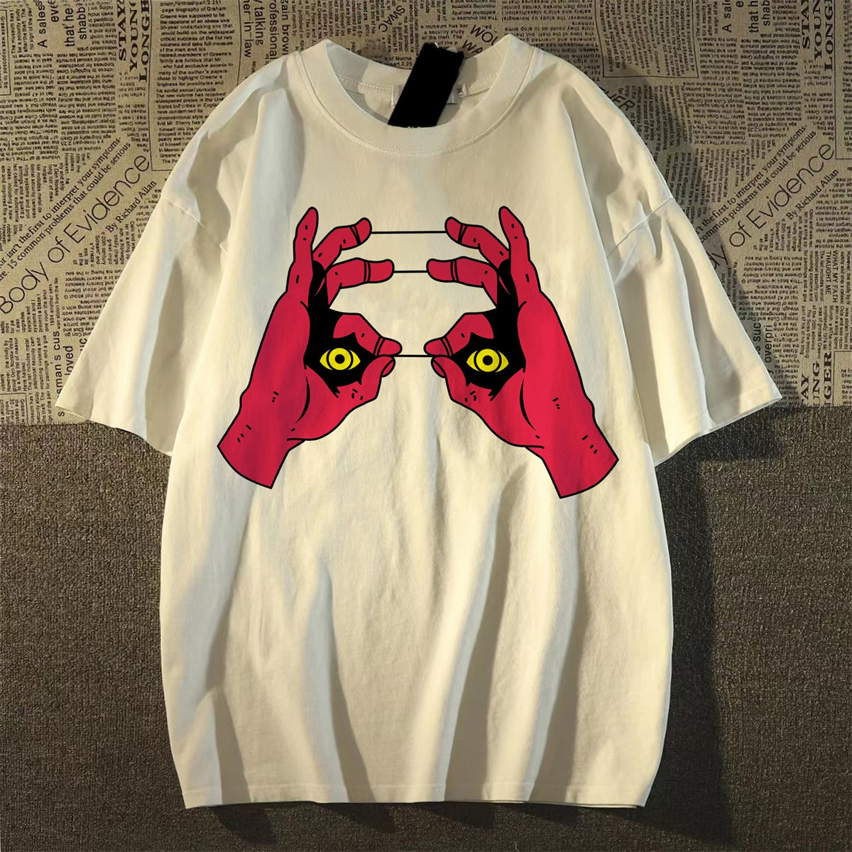 Unisex Retro funny printed cotton short-sleeved T-shirt