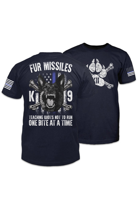 Unisex Fur Missile Casual Short Sleeve T-Shirt