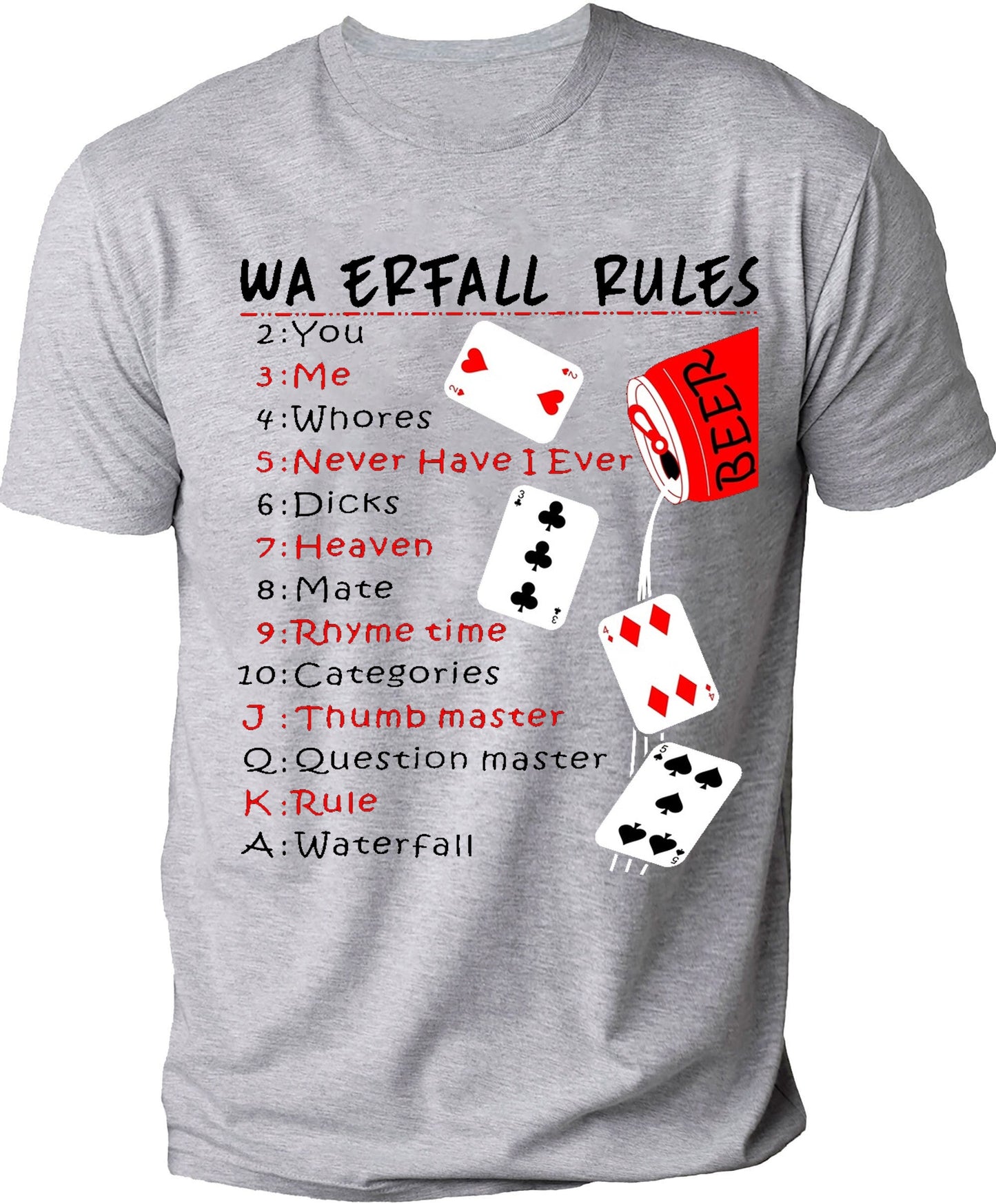 WA ERFALL RULES Men's T-shirt