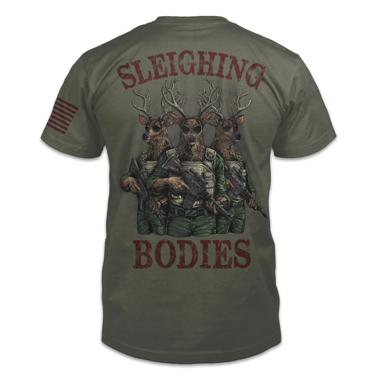 Unisex Sleighing Bodies Casual Short Sleeve T-Shirt（S-8XL）