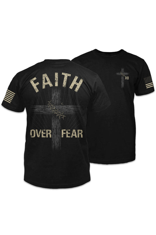 Unisex Faith Over Fear Casual Short Sleeve T-Shirt（S-8XL）