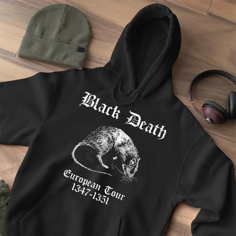 Black Death Medieval Rat Men's Hoodie