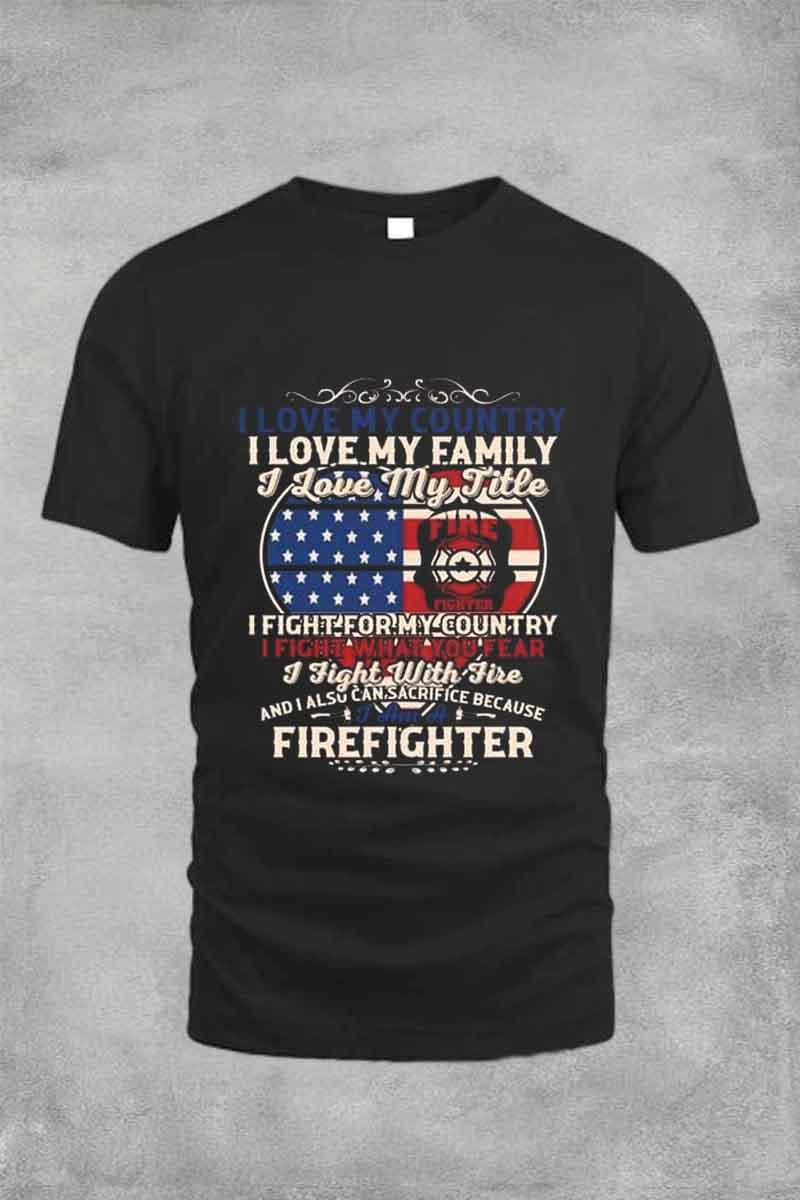 I LOVE MY COUNTRY I LOVE MY FAMILY TEE FOR MAN
