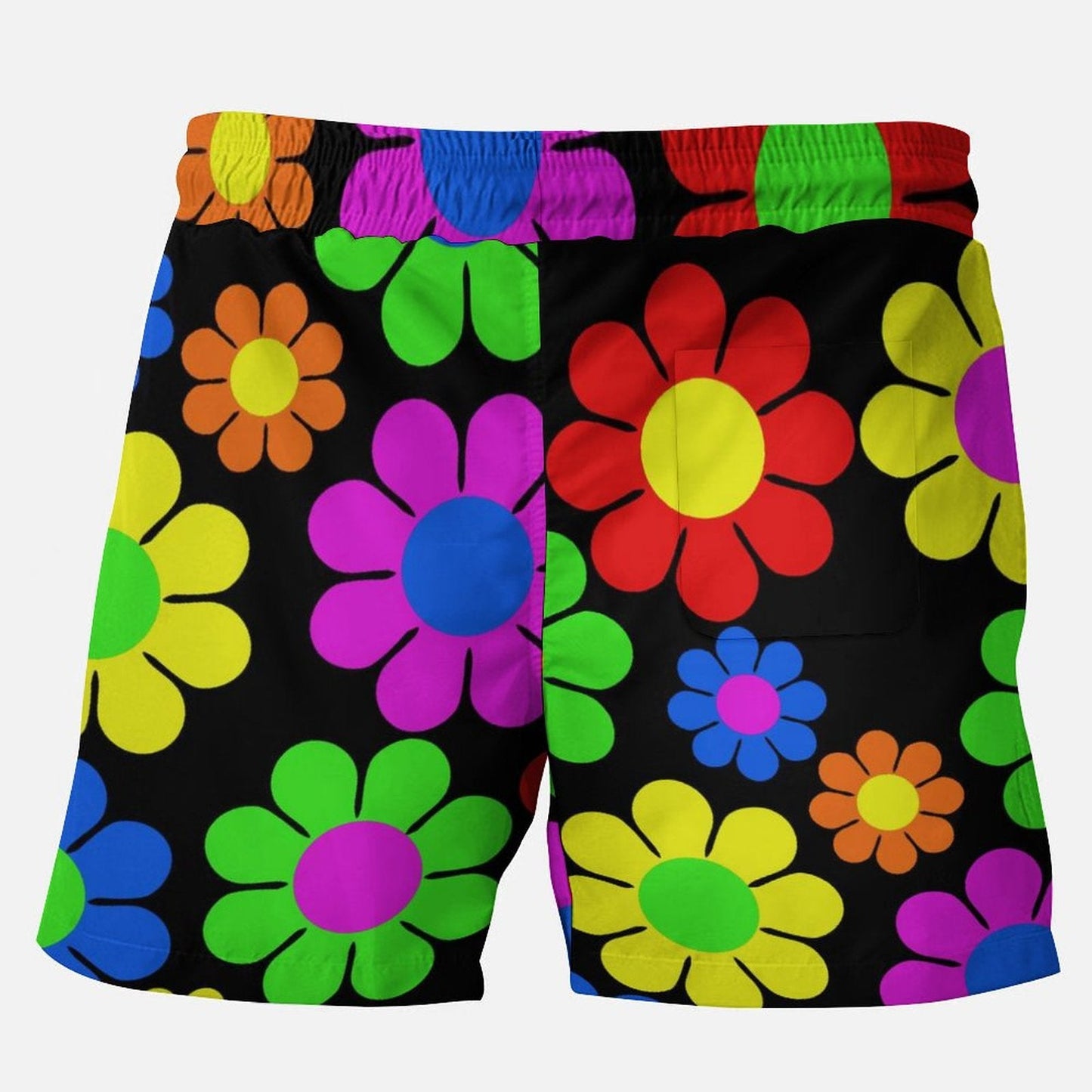 Colourful Flowers Stretch Plus Size Shorts