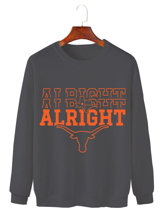 Alright Alright Alright Texas Bull Crewneck Sweatshirt