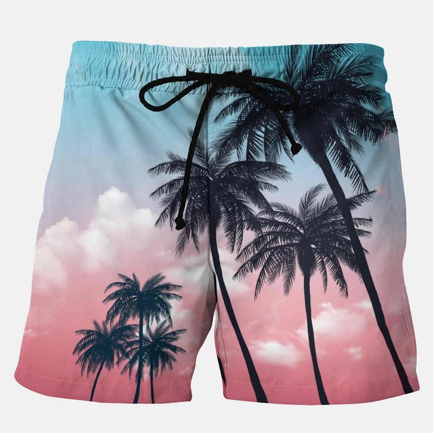 Cocont Trees Stretch Plus Size Shorts