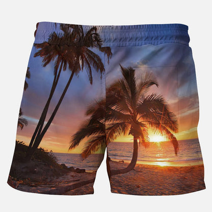 Cocont Tree Stretch Plus Size Shorts