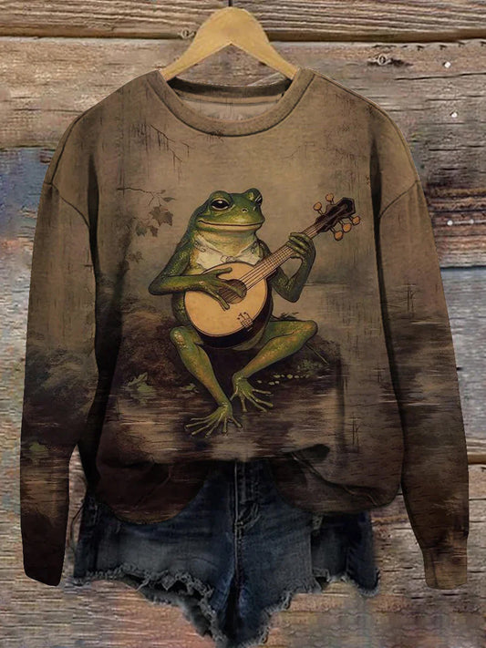 Unisex Toad Art Print Casual Sweatshirt