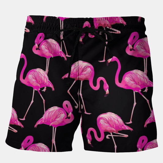 Flamingo Stretch Plus Size Shorts
